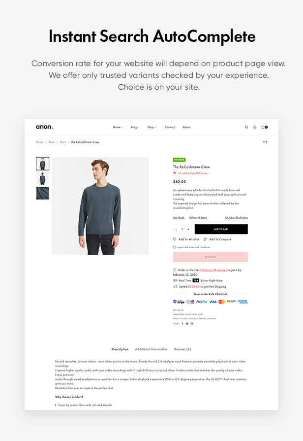Anon - Chủ đề WooCommerce đa năng của Elementor - 17