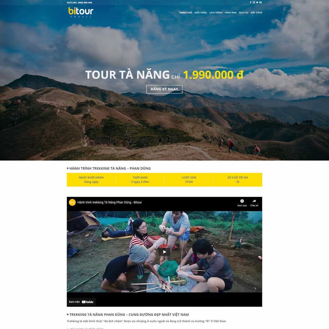 Theme WordPress landing page giới thiệu tour du lịch 1 Theme WordPress landing page giới thiệu tour du lịch