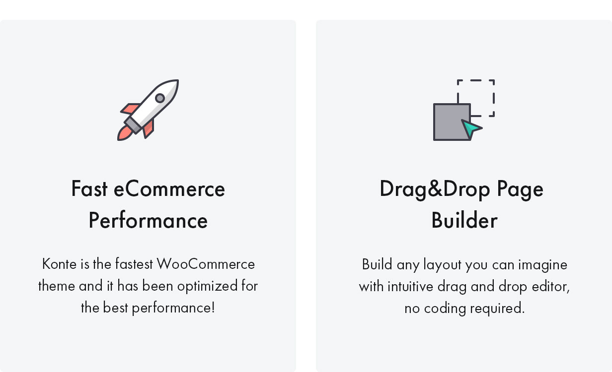 Chủ đề Konte WooCommerce - Nhanh chóng & Hiệu suất với trình tạo có thể kéo