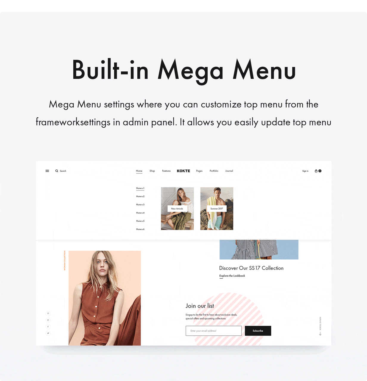 Chủ đề Konte WooCommerce - Mega menu