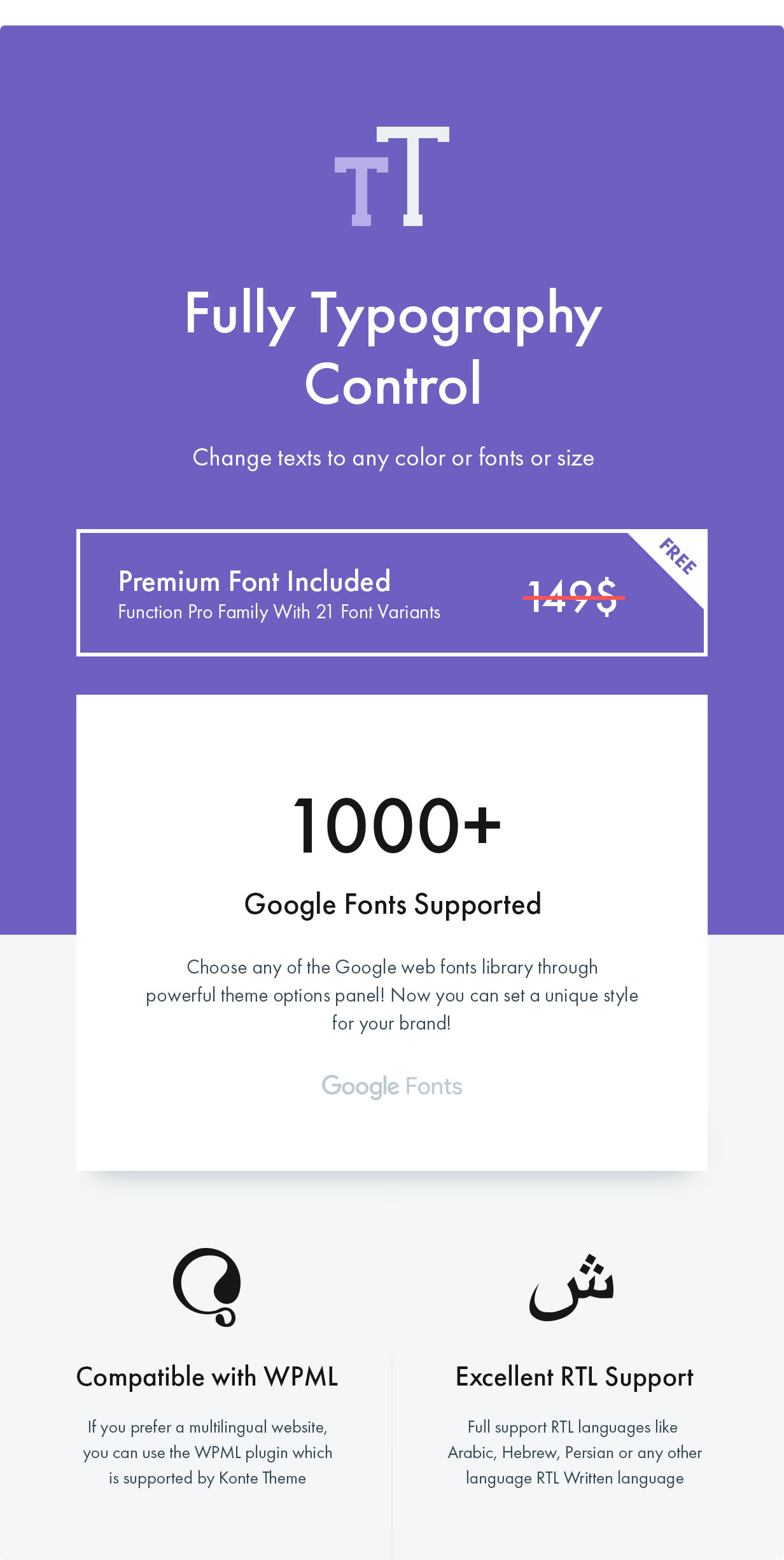 Chủ đề Konte WooCommerce - Bao gồm phông chữ cao cấp