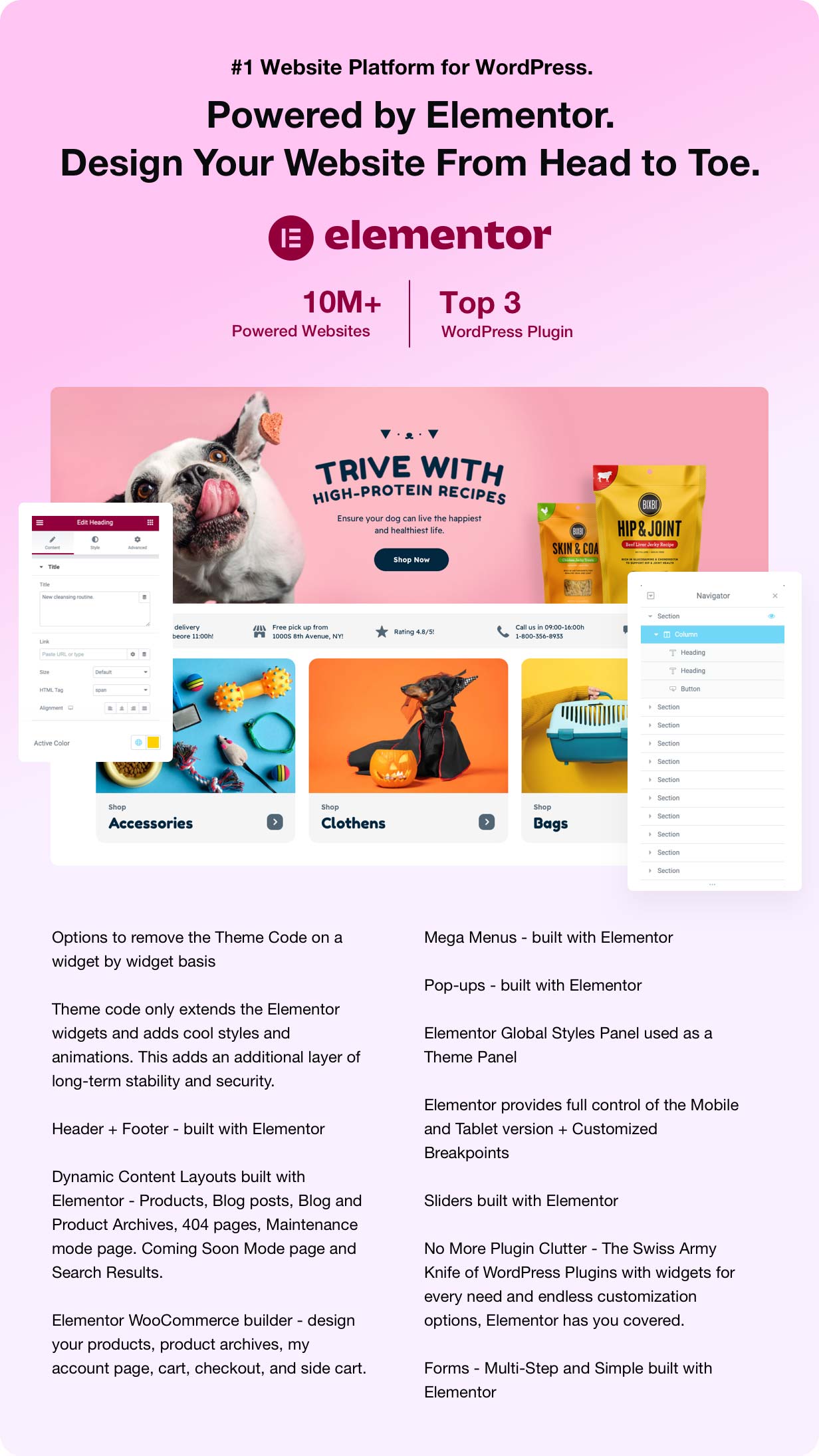 PetMania - Chủ đề WordPress Elementor Pro cho Cửa hàng & Chăm sóc Thú cưng - 1