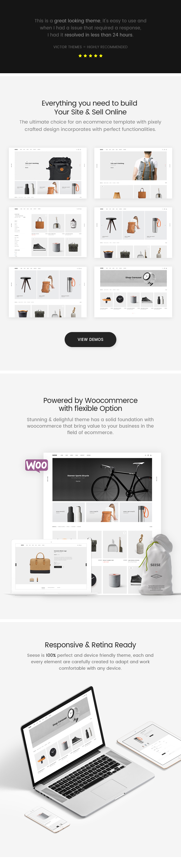 Các tính năng của chủ đề Seese