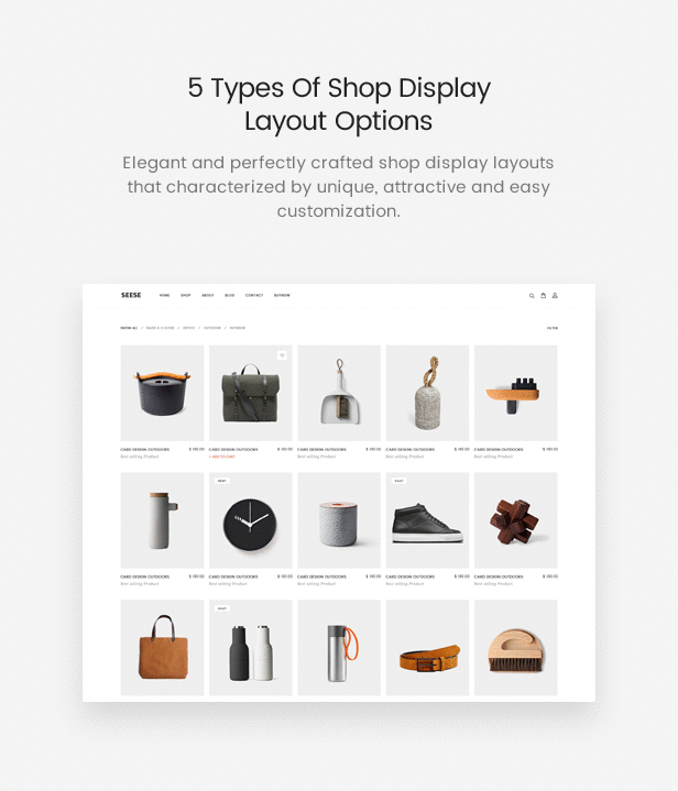 Các tính năng của chủ đề Seese