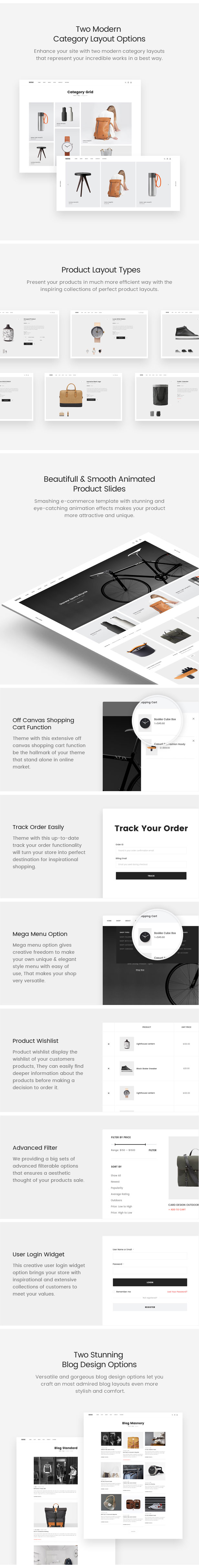 Các tính năng của chủ đề Seese