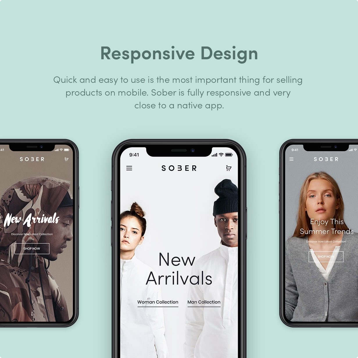 Chủ đề WordPress Sober hoàn toàn đáp ứng
