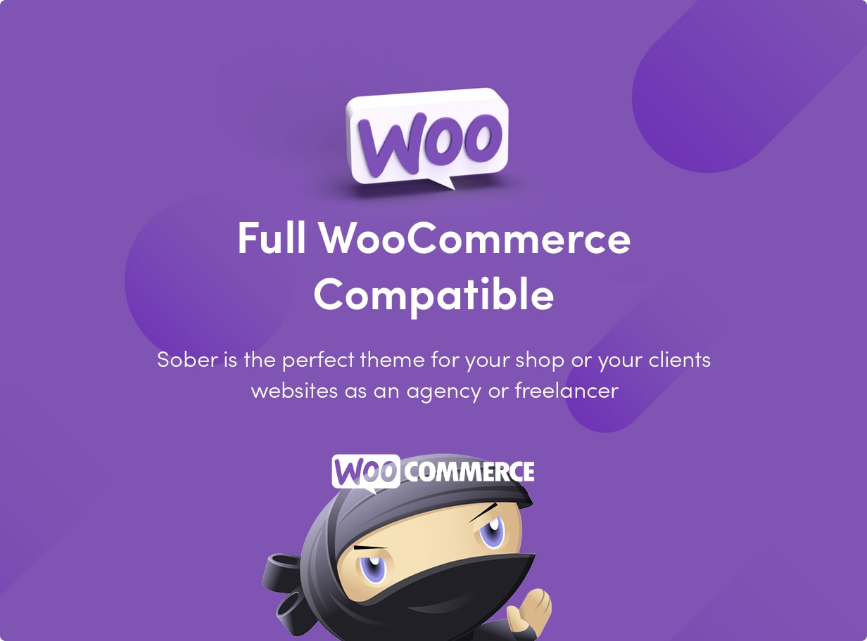 Chủ đề WordPress Sober tương thích với WooCommerce