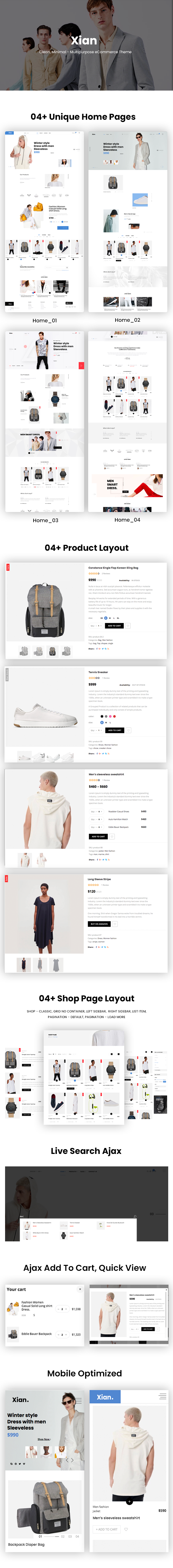 Xian - Chủ đề WooCommerce thời trang