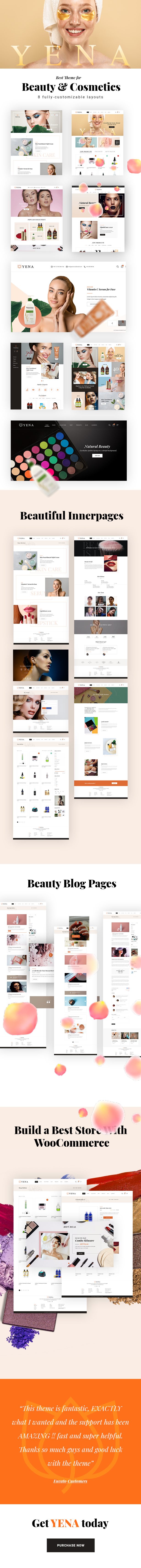 Yena – Theme WooCommerce về mỹ phẩm và làm đẹp