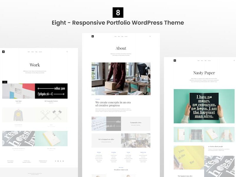 Eight - Responsive Portfolio WordPress Theme