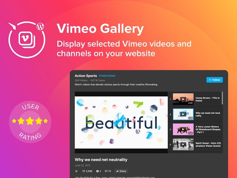 WordPress Vimeo Gallery Plugin