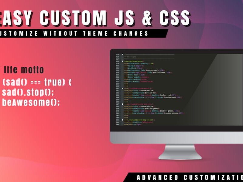 Easy Custom JS and CSS for WordPress