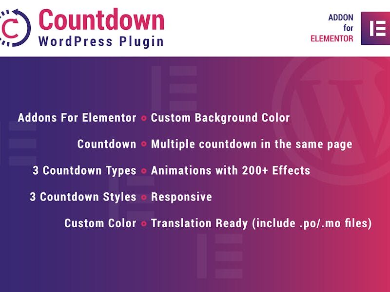 Countdown for Elementor WordPress Plugin