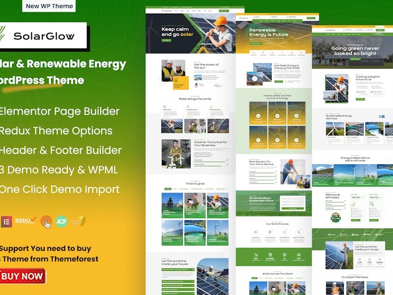 Solarglow - Solar & Renewable Energy WP Theme