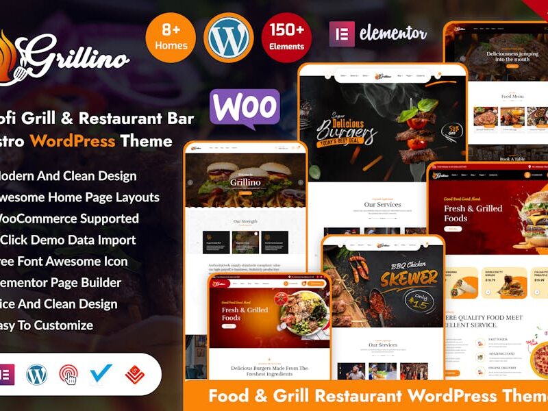 Grillino - Grill & Restaurant WordPress Theme