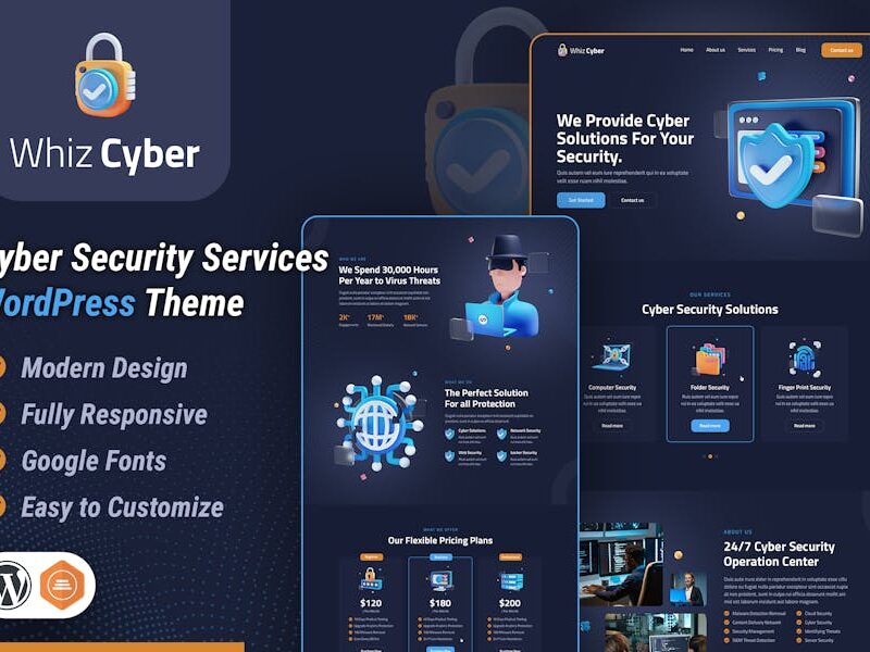 WhizCyber | Cyber Security WordPress Theme