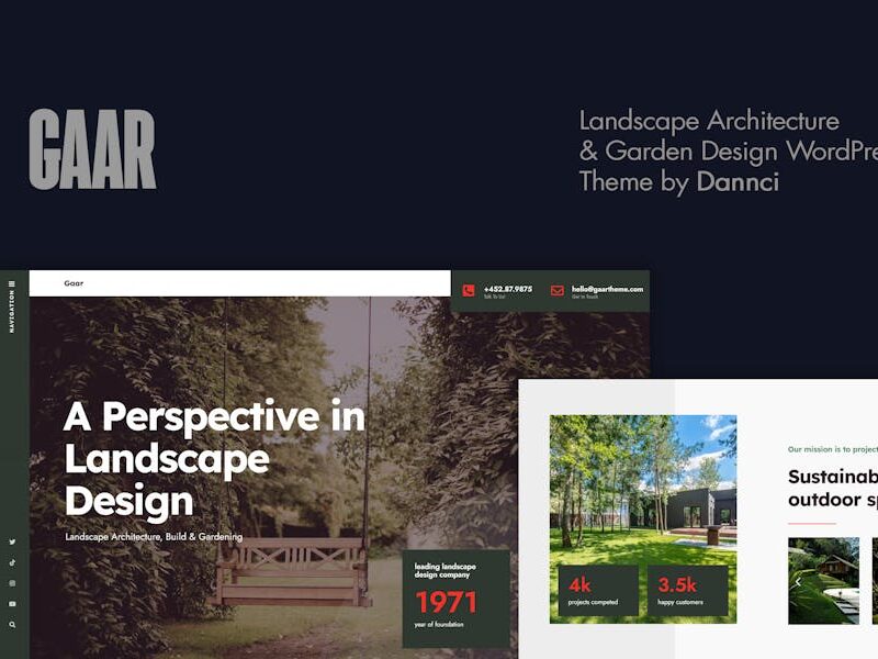 Gaar - Landscape Architecture & Garden Design WP