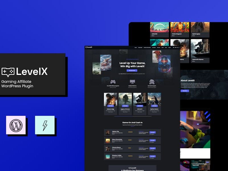 LevelX - Gaming Affiliate WordPress Theme