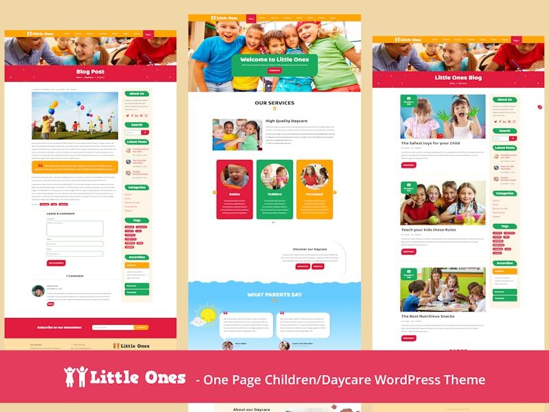 Little Ones - One Page Children/Daycare WordPress