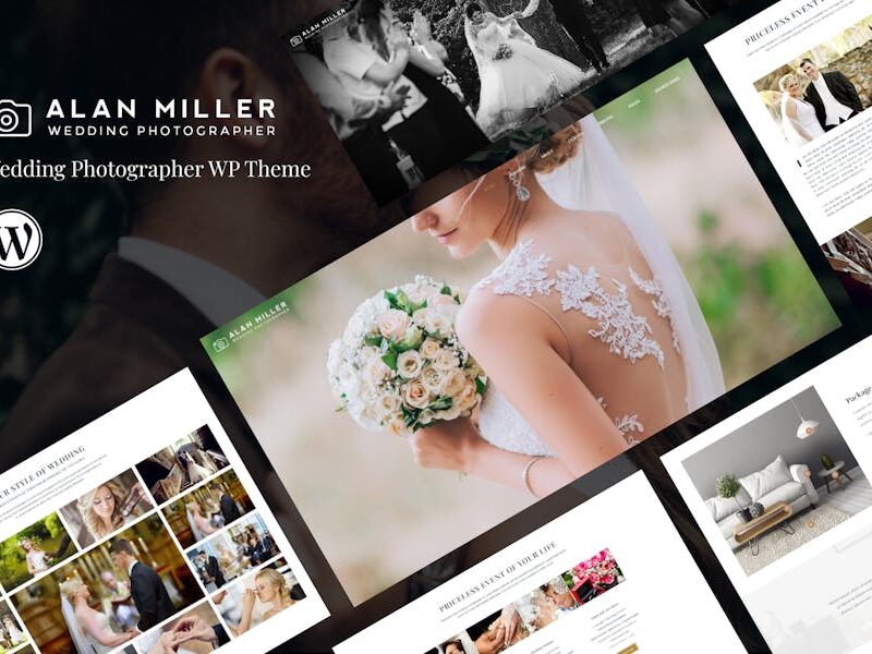 Wedding Photographer WordPress Theme - Vivagh