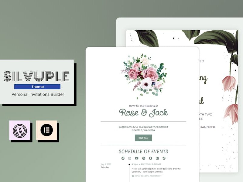 Silvuple – Online Invitation Maker Theme