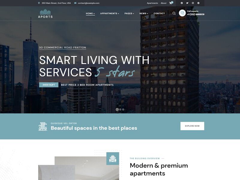 Aports - Single Property WordPress Theme