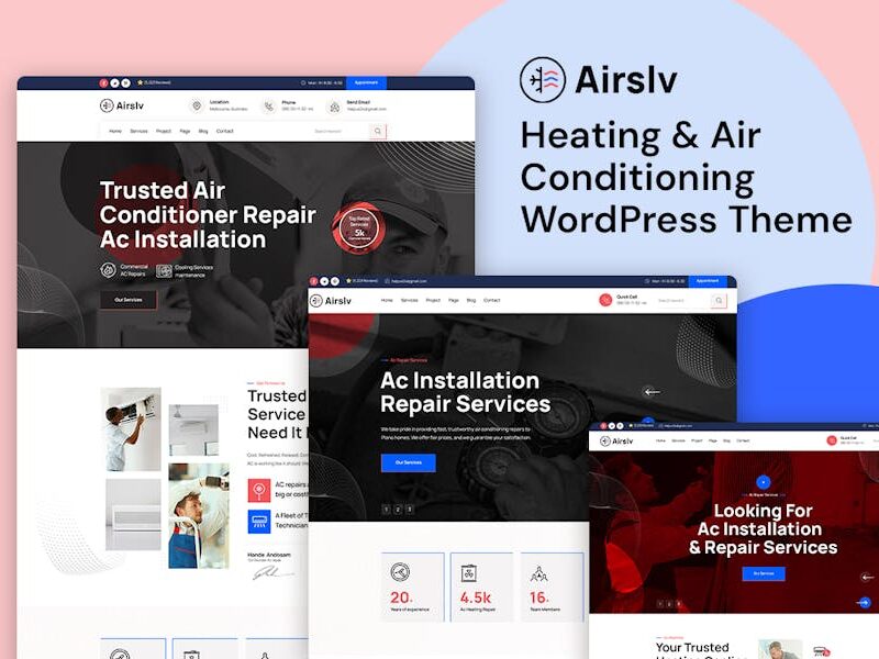 Airslv - Heating & Air Conditioning WordPress Them