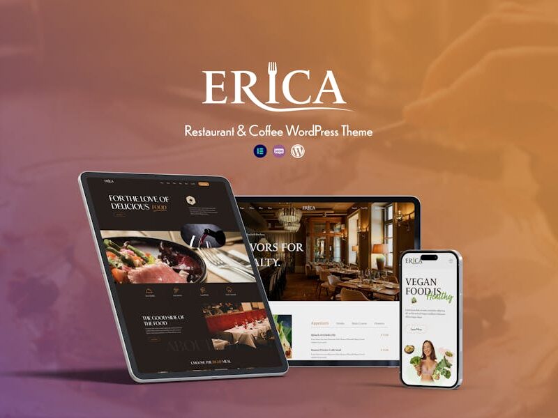 Erica - Restaurant & Coffee WordPress Theme