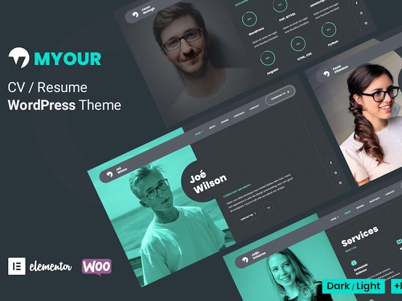 Myour - Personal Portfolio Resume WordPress Theme
