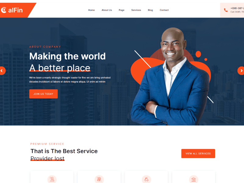 Calfin - Business Finance WordPress Theme