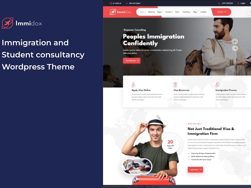 Immidox - Immigration  Wordpress Them