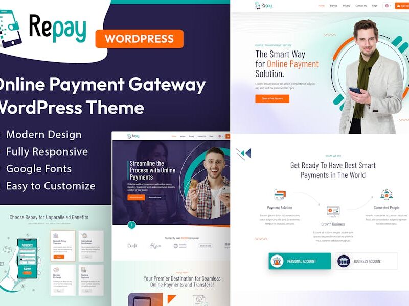 Repay | Payment Gateway WordPress Theme