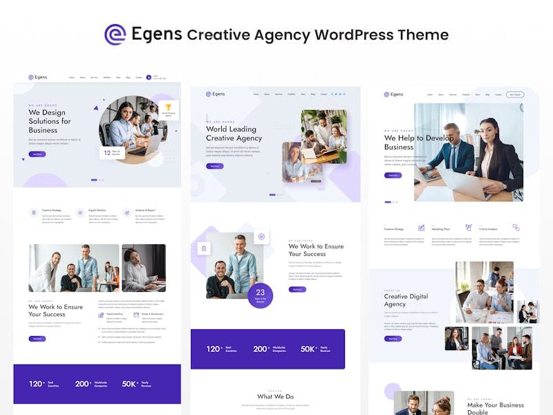 Egens - Creative Agency WordPress Theme