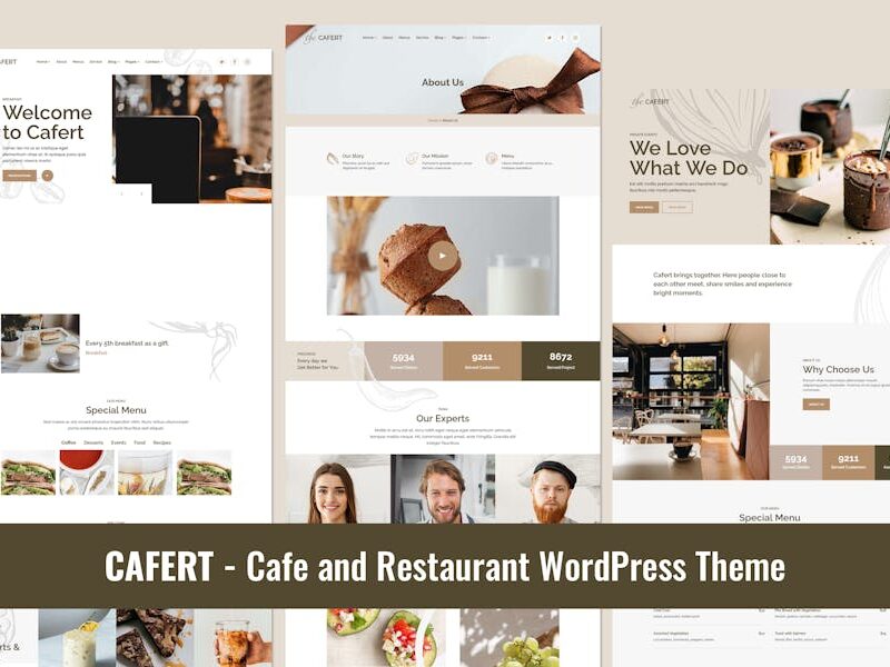 Cafert – Cafe and Restaurant WordPress Theme