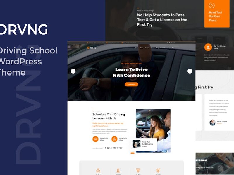 DRVNG - Driving School WordPress Theme