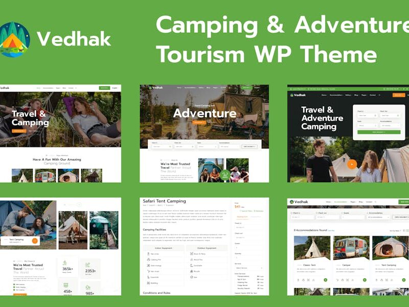 Camping & Adventure Tour WordPress Theme - Vedhak