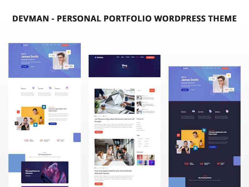 Devman - Personal Portfolio WordPress Theme