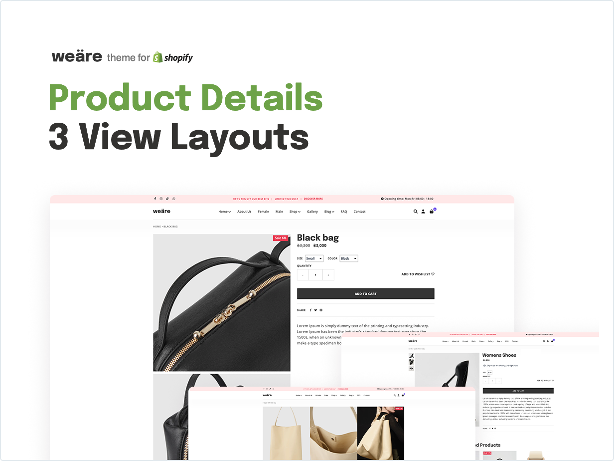 Product Details 3 View Layout