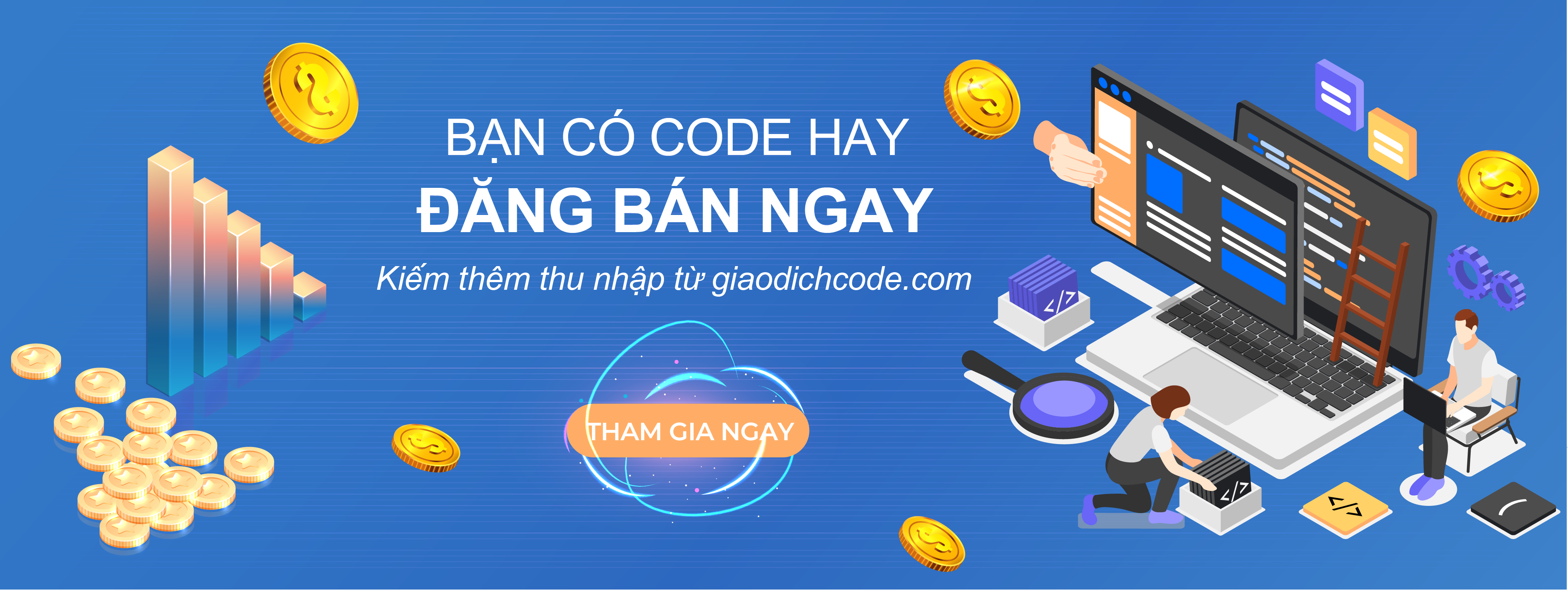 Đăng bán code kiếm thêm thu nhập tại shopcode.vn