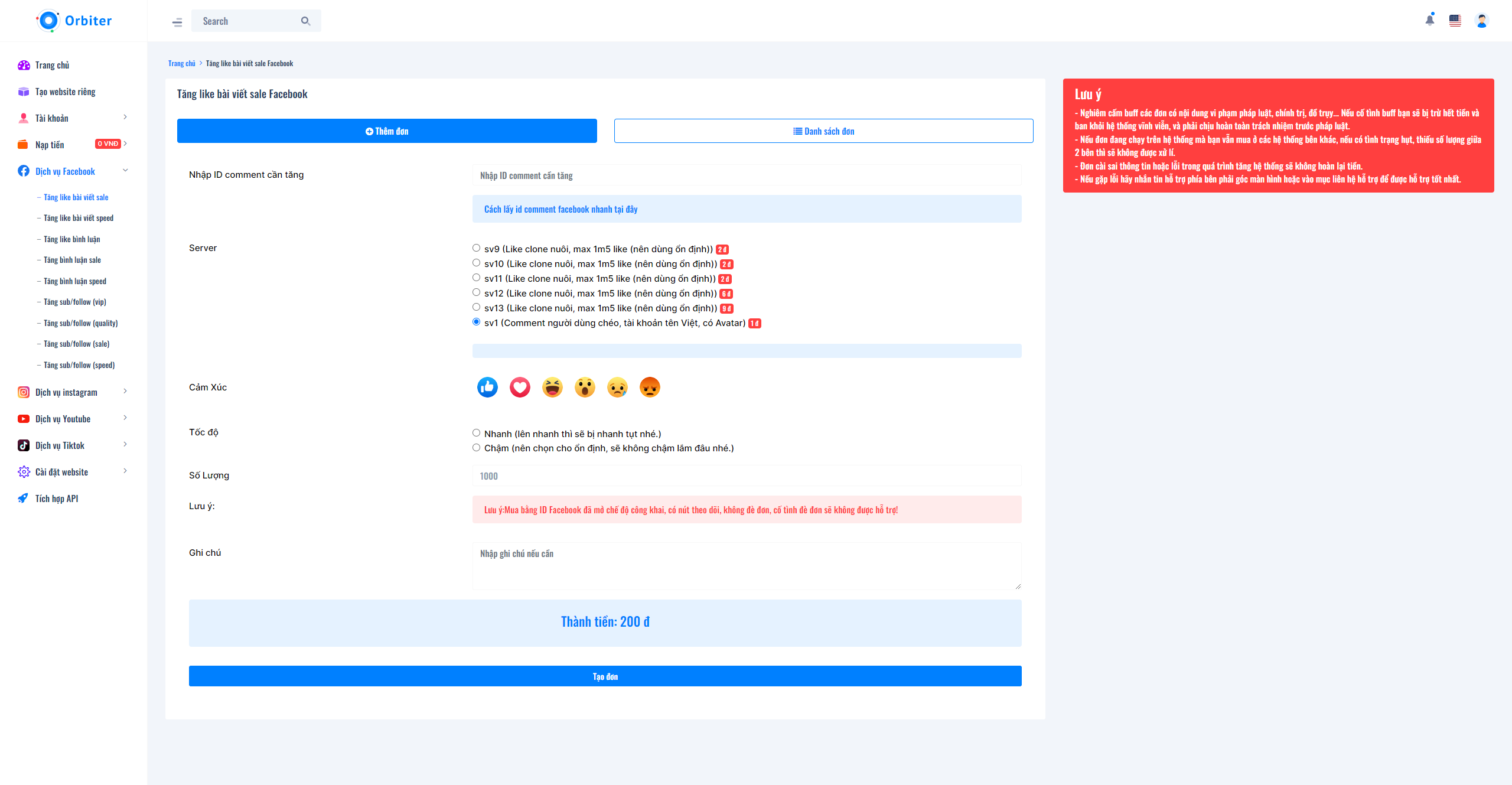 Code dịch vụ fb,tiktok, telegram, api auto qua subgiare