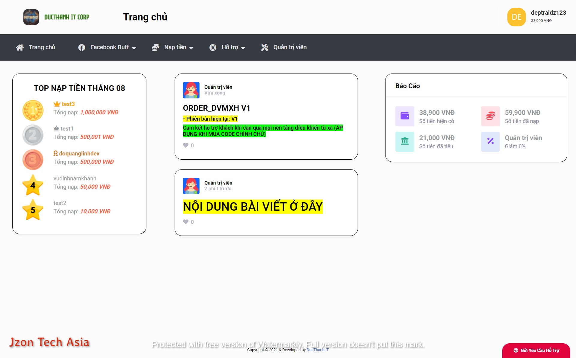 code dịch vụ fb max vip đơn tay , có auto momo , zalo pay