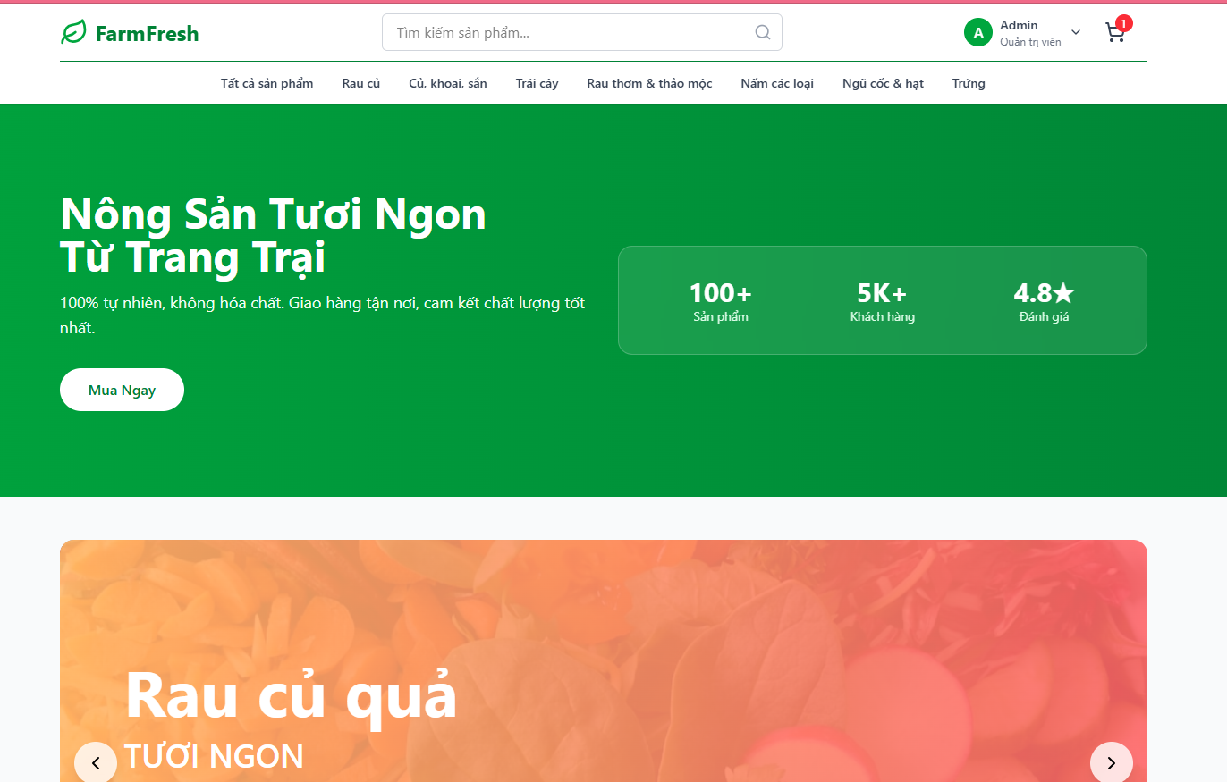 Full source code website cửa hàng bán thực phẩm có tích hợp chatbot sử dụng React + Nodejs (Full hỗ trợ cài đặt + báo cáo)