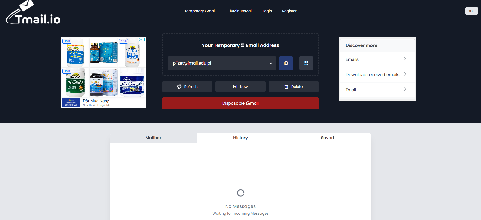 CODE TẠO MAIL ẢO GIỐNG TMAIL
