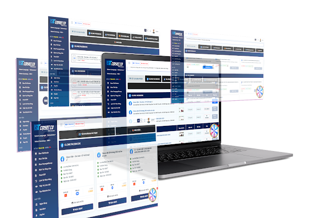 [SHOPCLONE6] Thiết kế website bán clone, web bán nguyên liệu ads, mail, via, chat gpt v.v