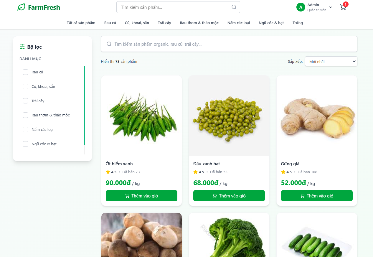 Full source code website cửa hàng bán thực phẩm có tích hợp chatbot sử dụng React + Nodejs (Full hỗ trợ cài đặt + báo cáo)