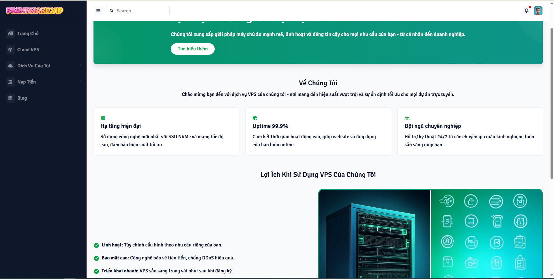 Code Tạo Web Bán VPS Đơn Tay