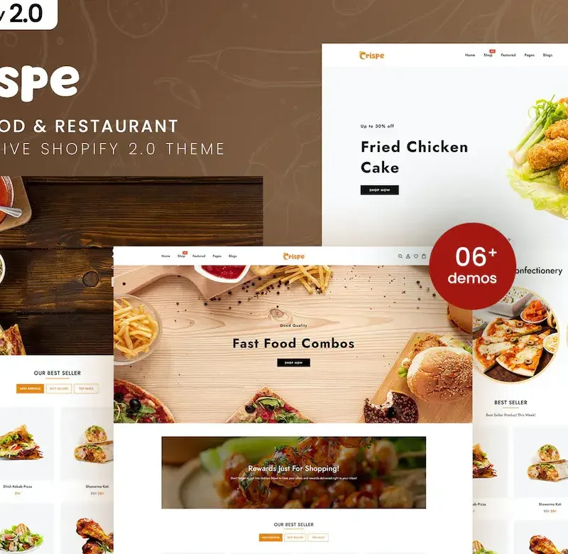 Crispe - Fast Food & Restaurant Shopify 2.0 Theme