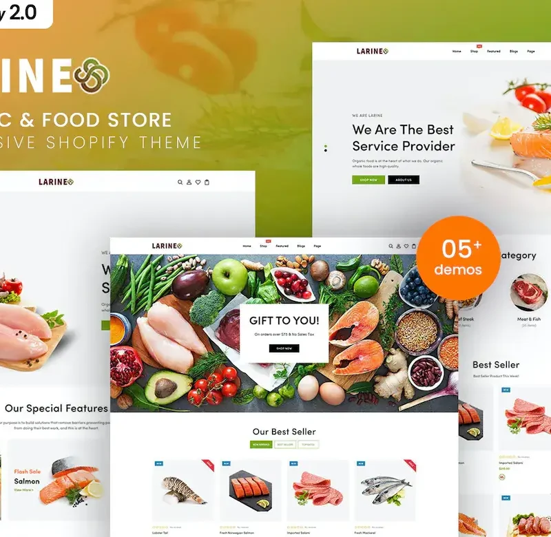 Larine - Organic & Food Store Shopify Theme