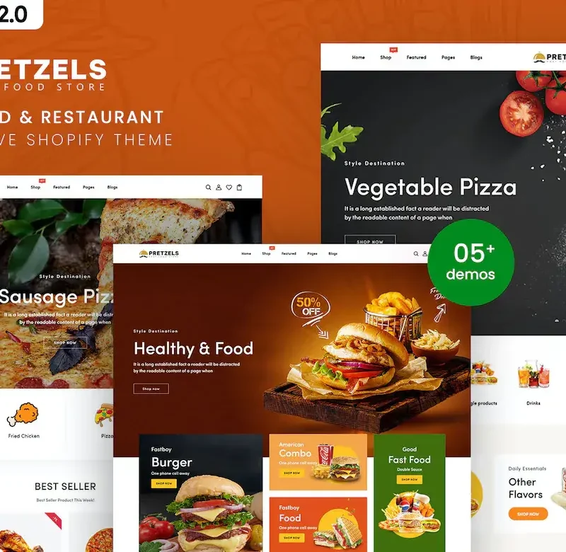 Pretzels - Fast Food & Restaurant Shopify Theme