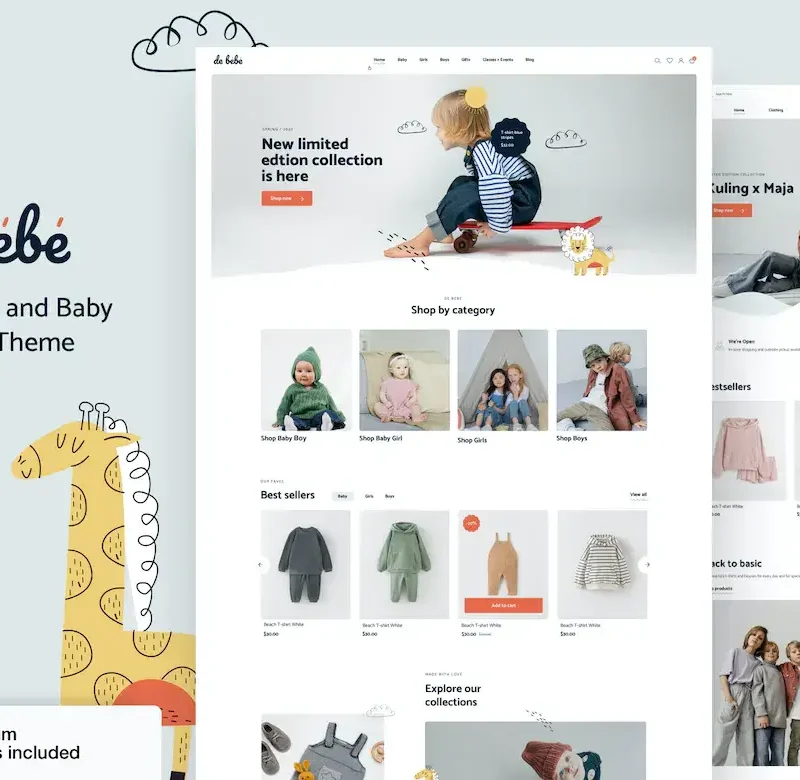 Debebe - Baby Shop and Children Kids Store WordPress (Elementor)